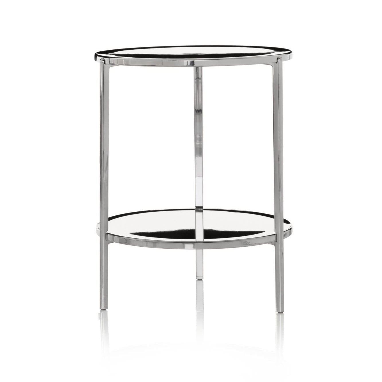 TAMBOUR side table polished aluminum