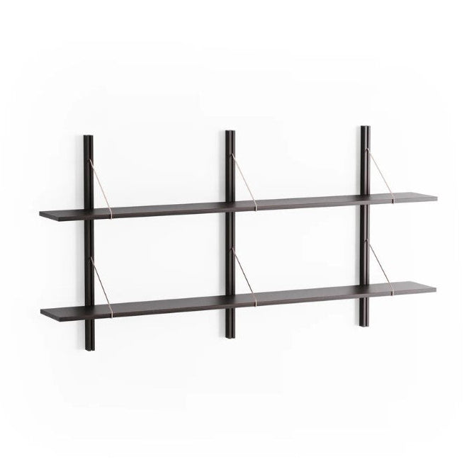 RODD DUO Wall Shelf in Ebony Oak Wood