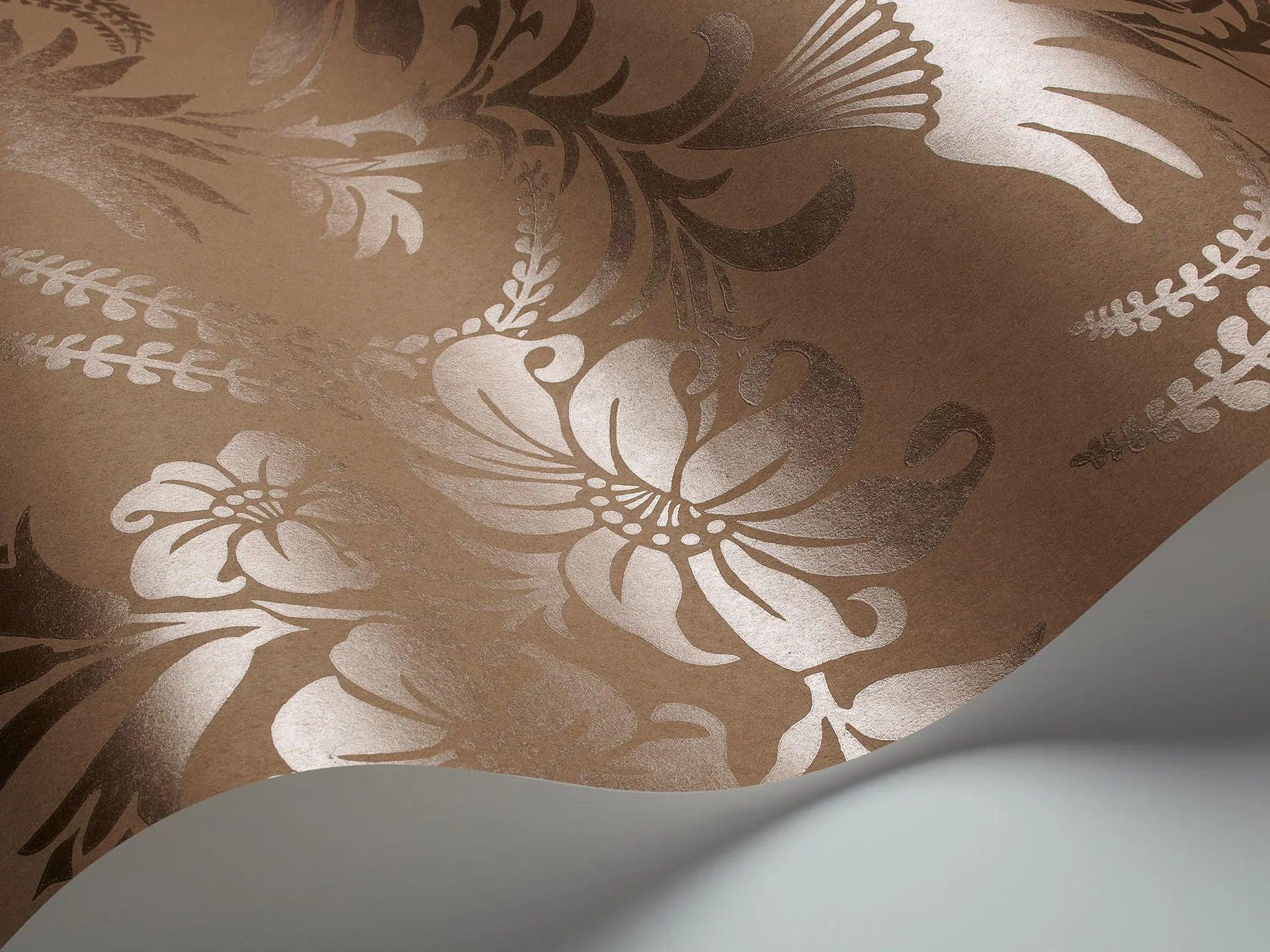 Tapeta ARCHIVE TRADITIONAL - Cranley metaliczny brąz Cole & Son Eye on Design