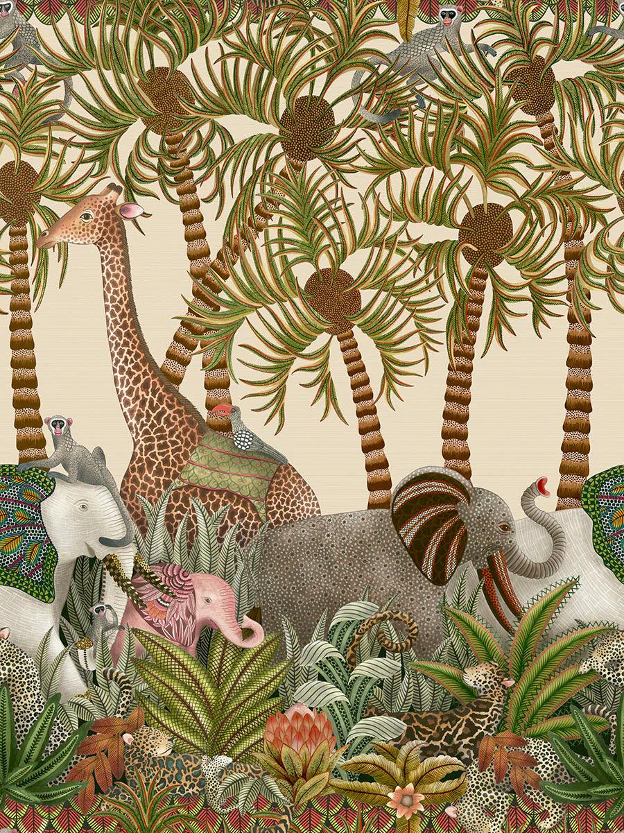 Animal-themed wallpaper ARDMORE JABULA - Letaba March cream