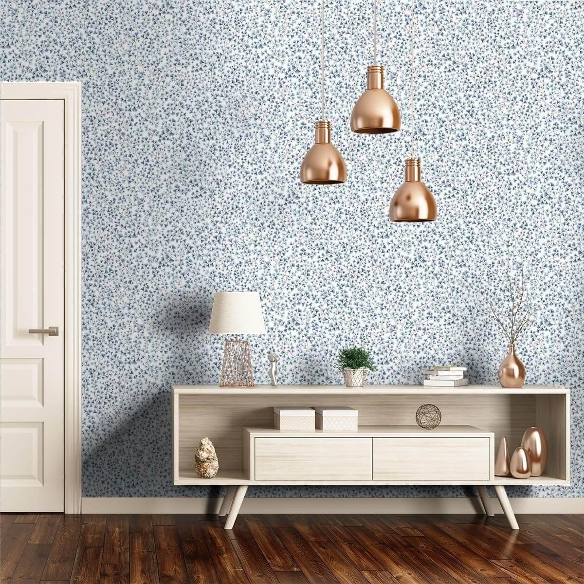 Botanical Leaf Pattern Wallpaper - Maidenhair Pink