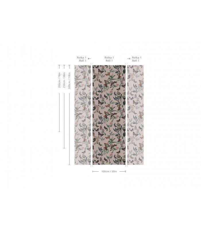 Tapeta Butterfly Rowan Pink Wallcolors Eye on Design