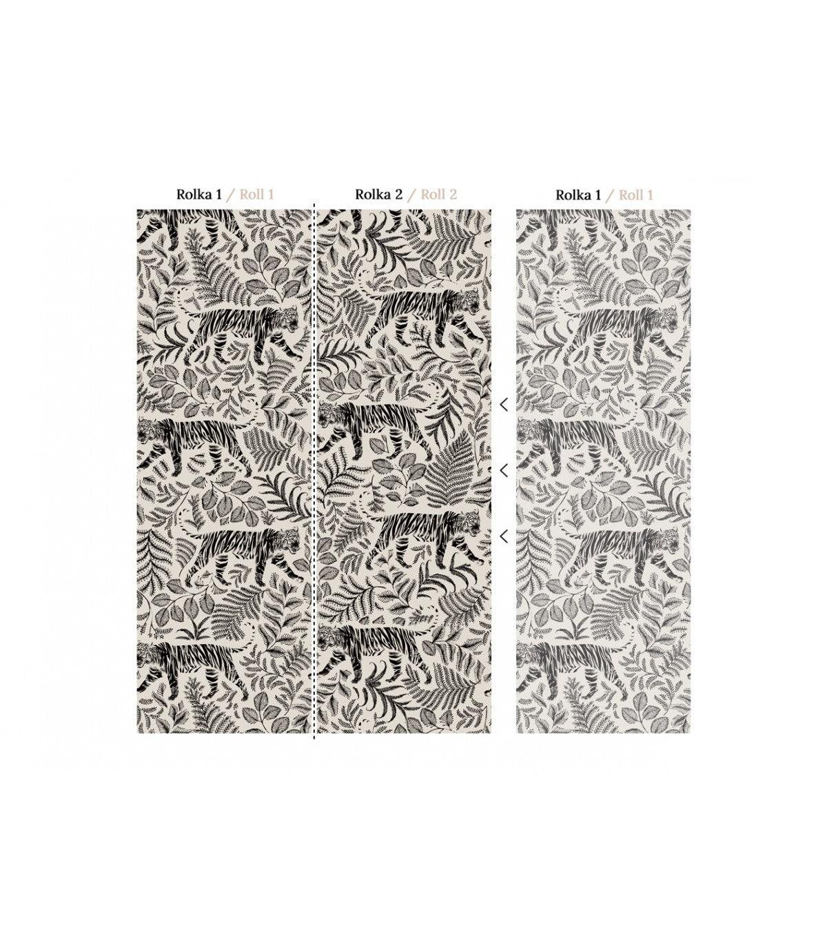 Tapeta CAMOUFLAGED TIGER biały Wallcolors Eye on Design