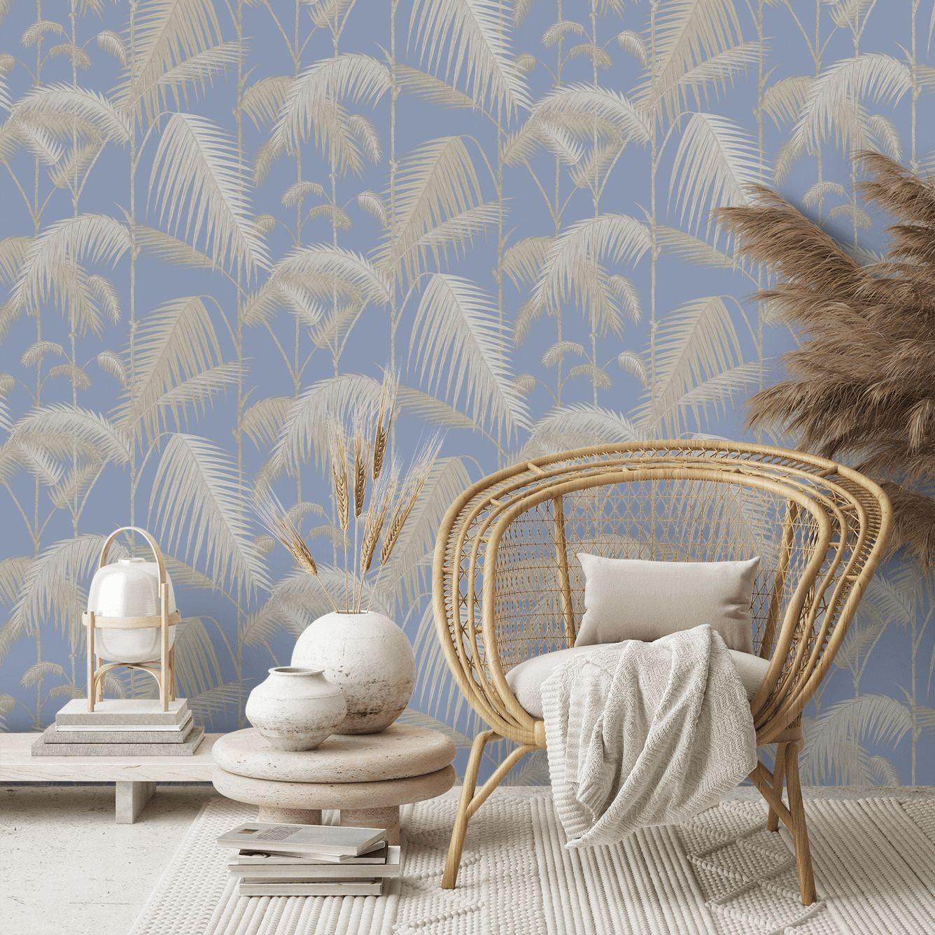 Tapeta CONTEMPORARY COLLECTION - Palm Jungle niebieski Cole & Son Eye on Design