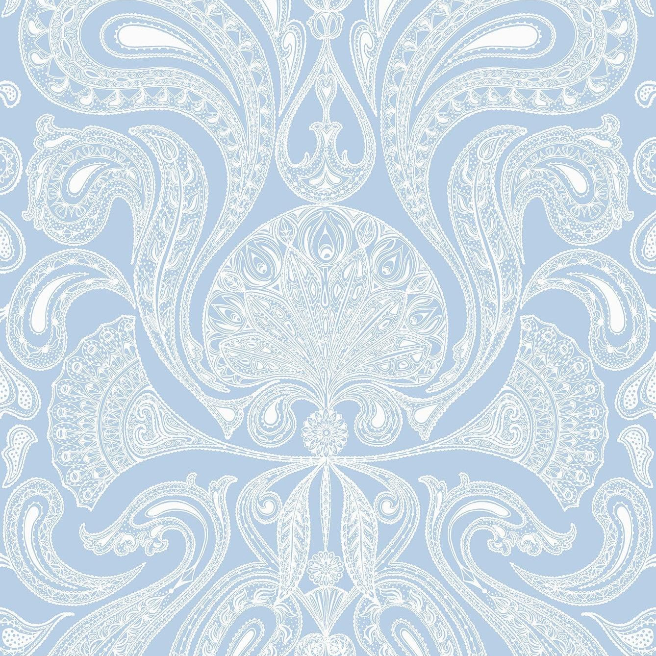 Tapeta CONTEMPORARY RESTYLED - Malabar kreda na niebieskim Cole & Son Default Title Eye on Design