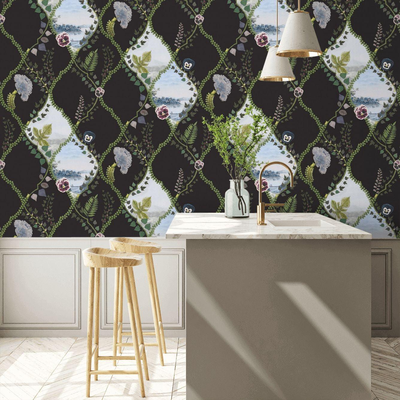 Tapeta COUP DE VENT CREPUSCULE czarny Christian Lacroix Eye on Design