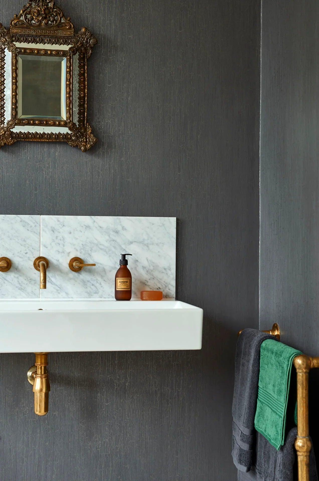 Tapeta CURIO - Crackle metaliczne złoto na szarym Cole & Son Eye on Design