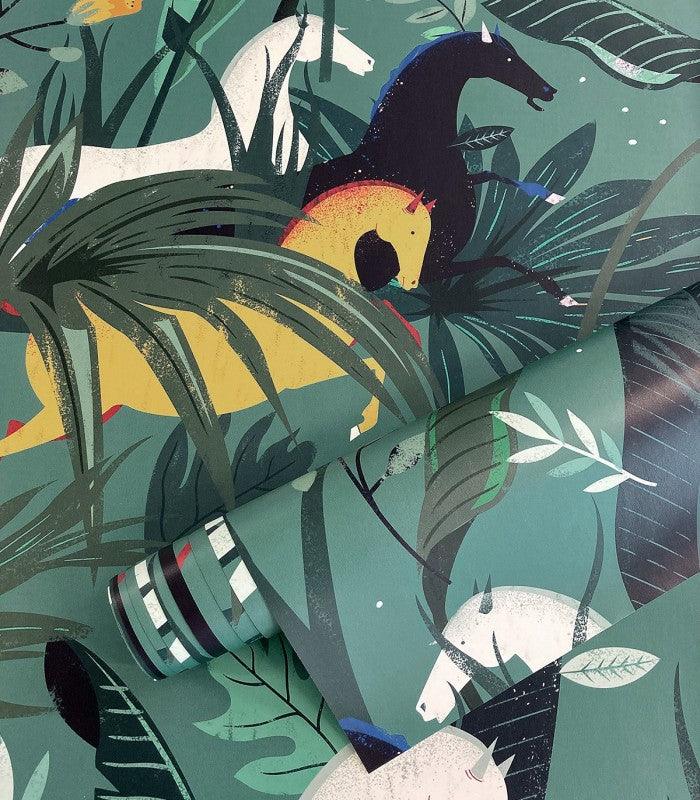 Tapeta Dream Horses Turquoise Wallcolors Eye on Design