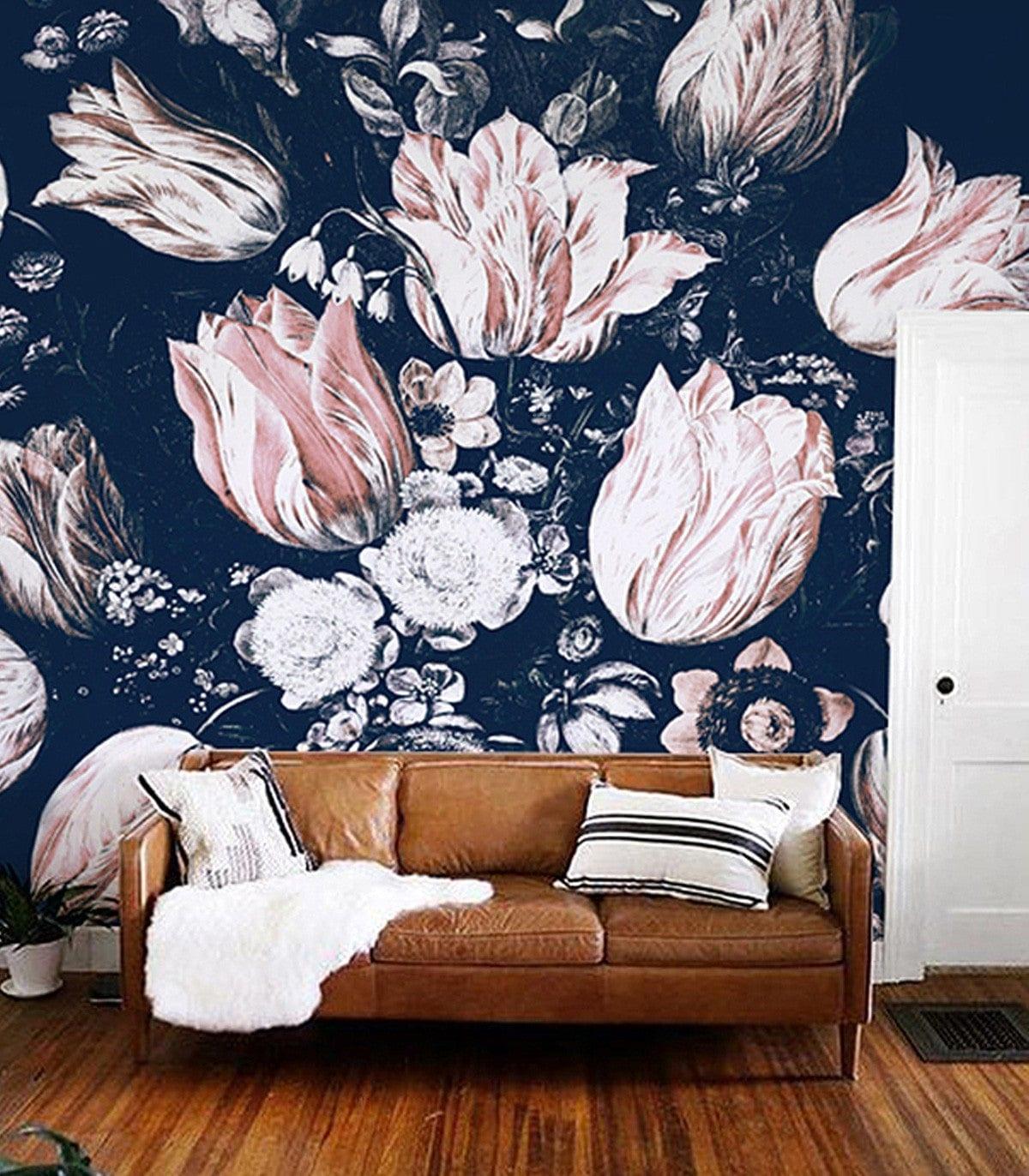 Tapeta FLORAL NAVY Wallcolors Eye on Design