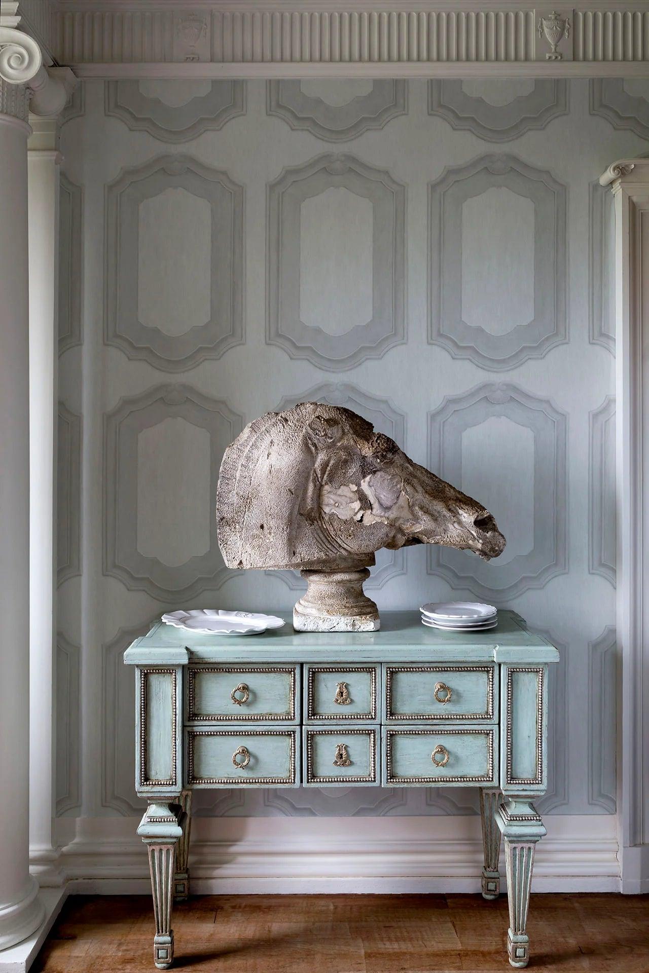 Wallpaper imitating wooden paneling FOLIE - Louis white