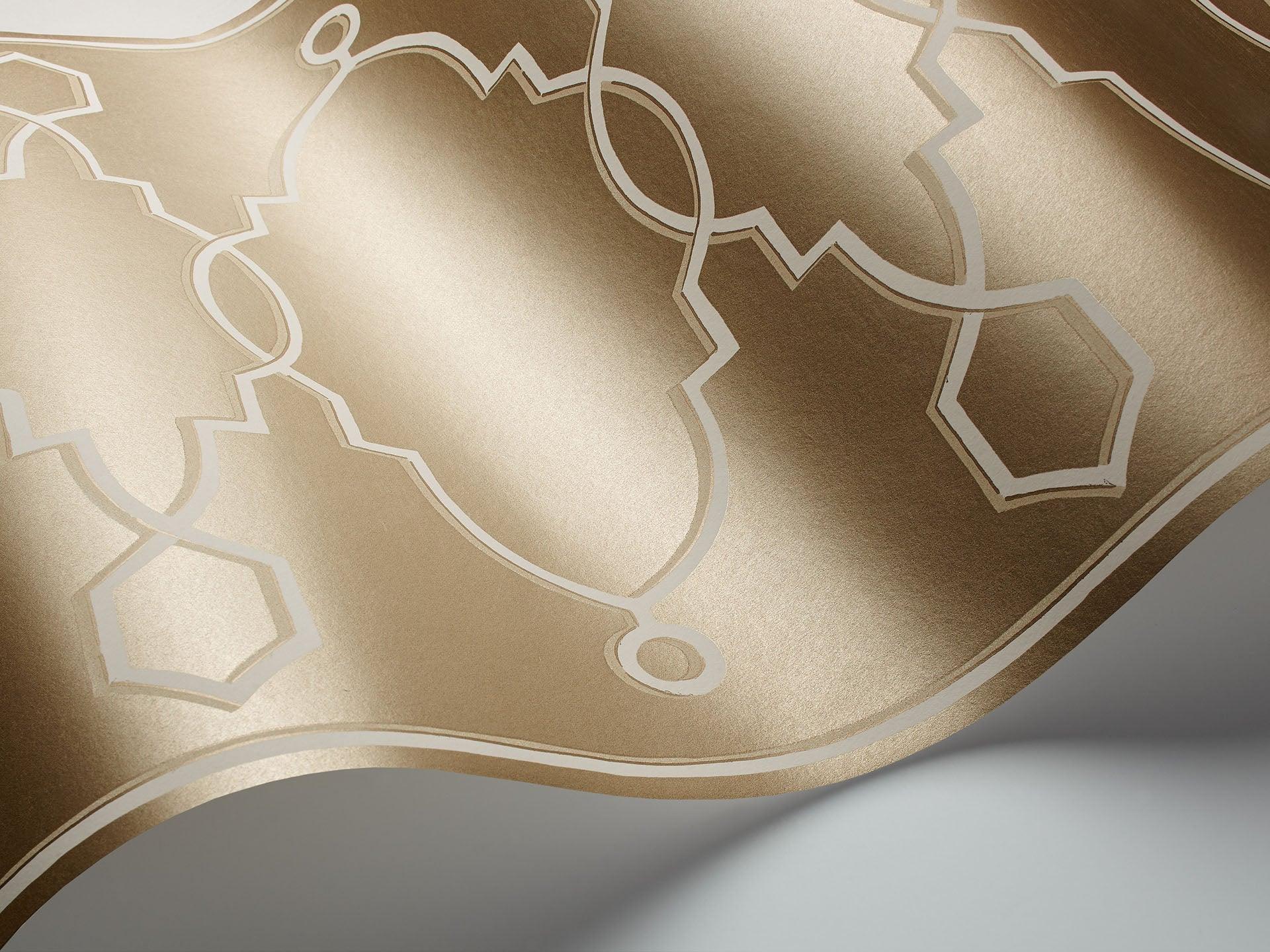 Tapeta FOLIE - Parterre Border metaliczne złoto Cole & Son Eye on Design