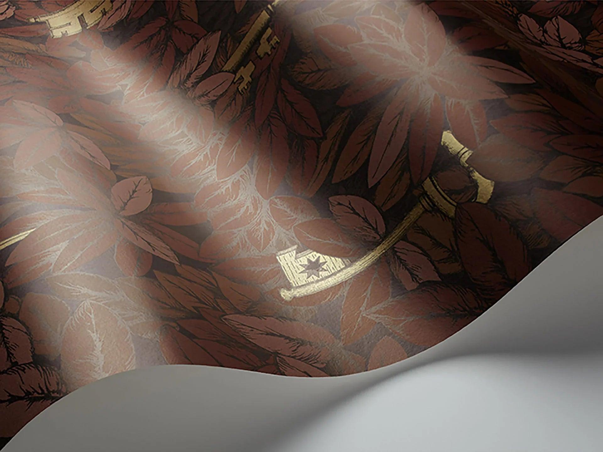 Tapeta FORNASETTI - Chiavi Segrete jesienne liście Cole & Son Eye on Design