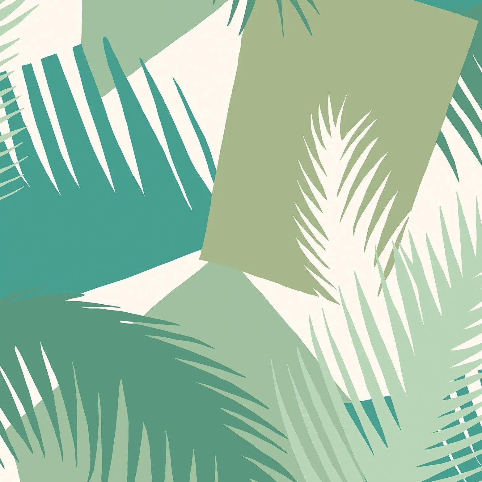 Tapeta GEOMETRIC II - Deco Palm zielony Cole & Son Eye on Design