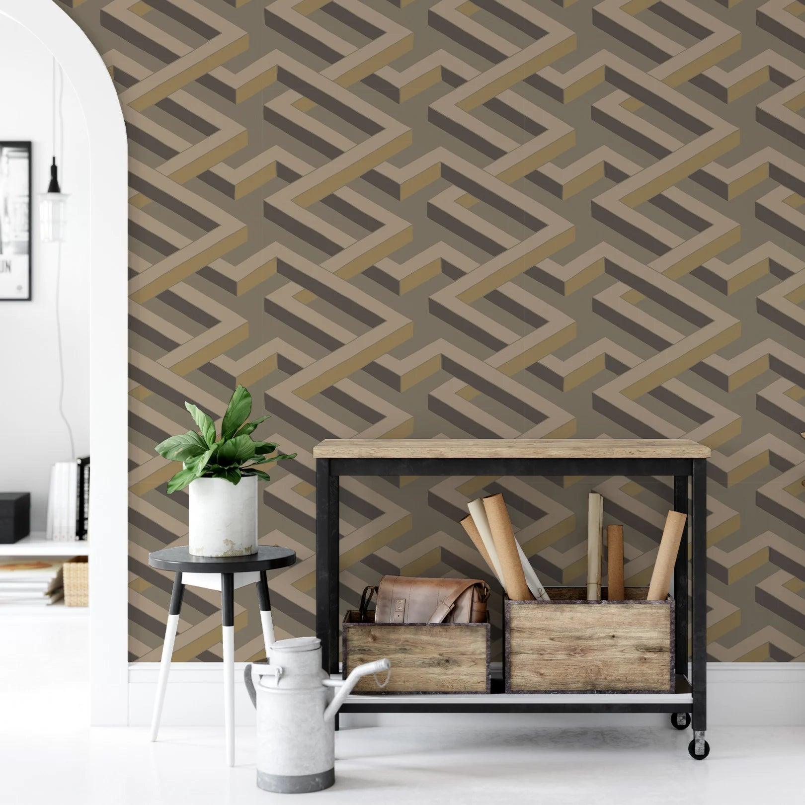 Tapeta GEOMETRIC II - Luxor brązowy Cole & Son Eye on Design