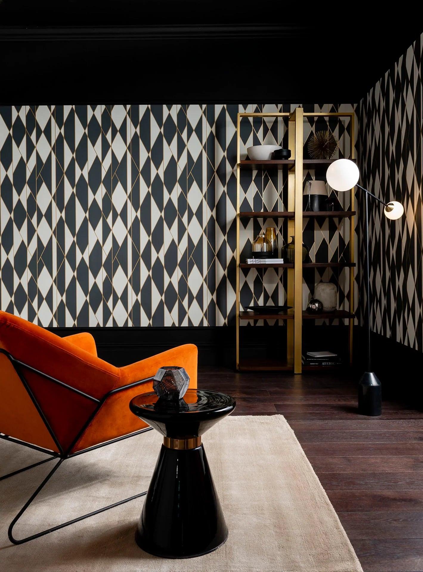 Tapeta GEOMETRIC II - Oblique czarny Cole & Son Eye on Design