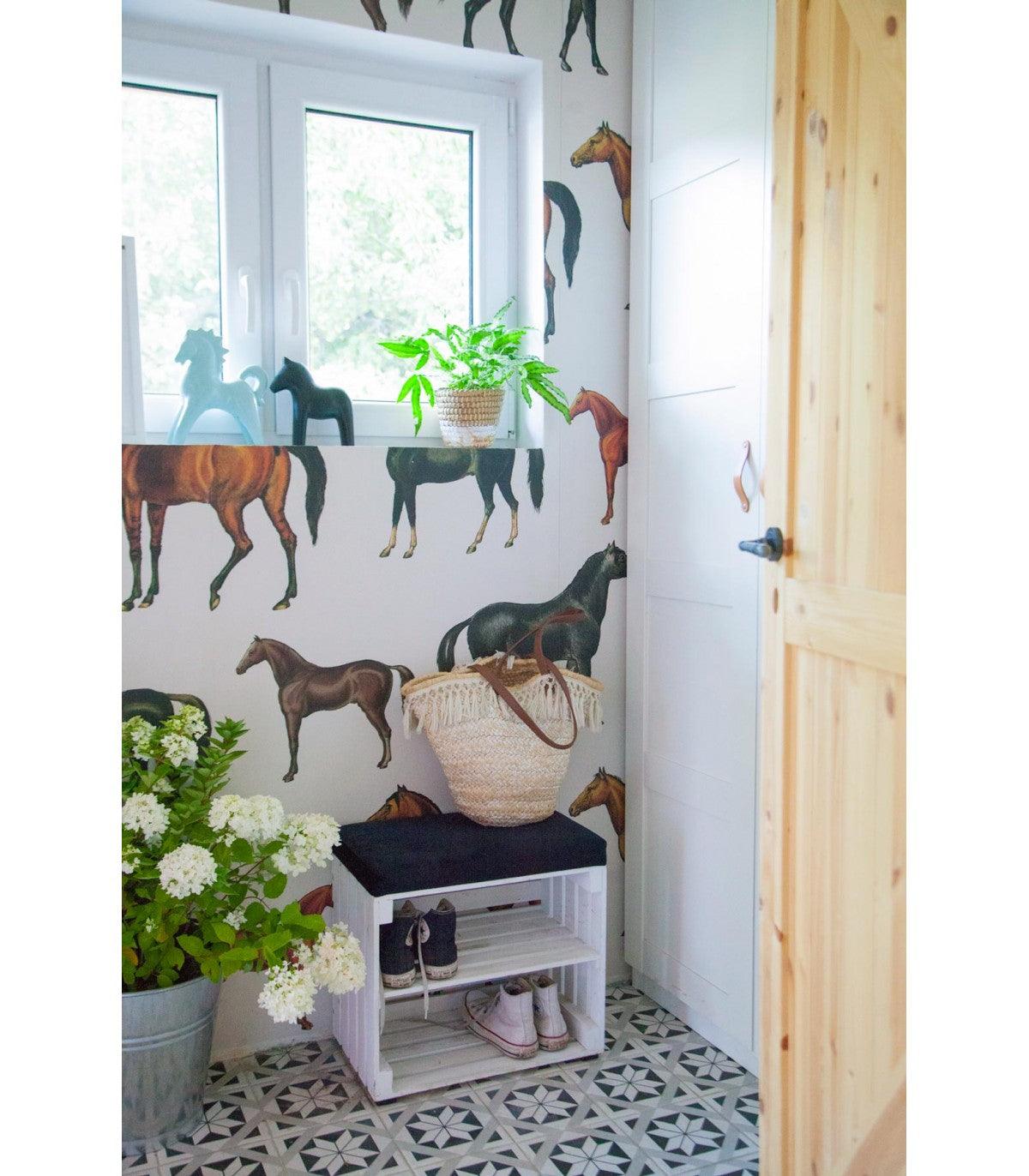 Tapeta HORSES beżowy Wallcolors Eye on Design