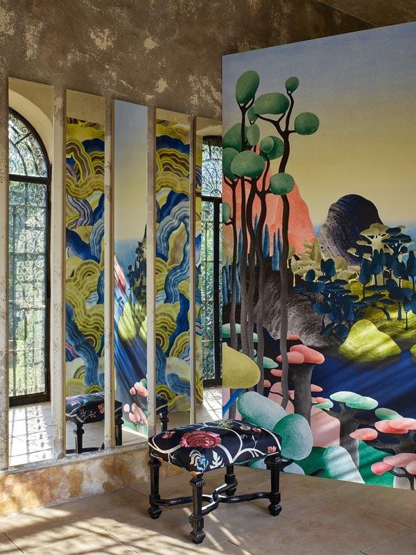 Tapeta ITS PARADISE AGATE niebieski Christian Lacroix Eye on Design