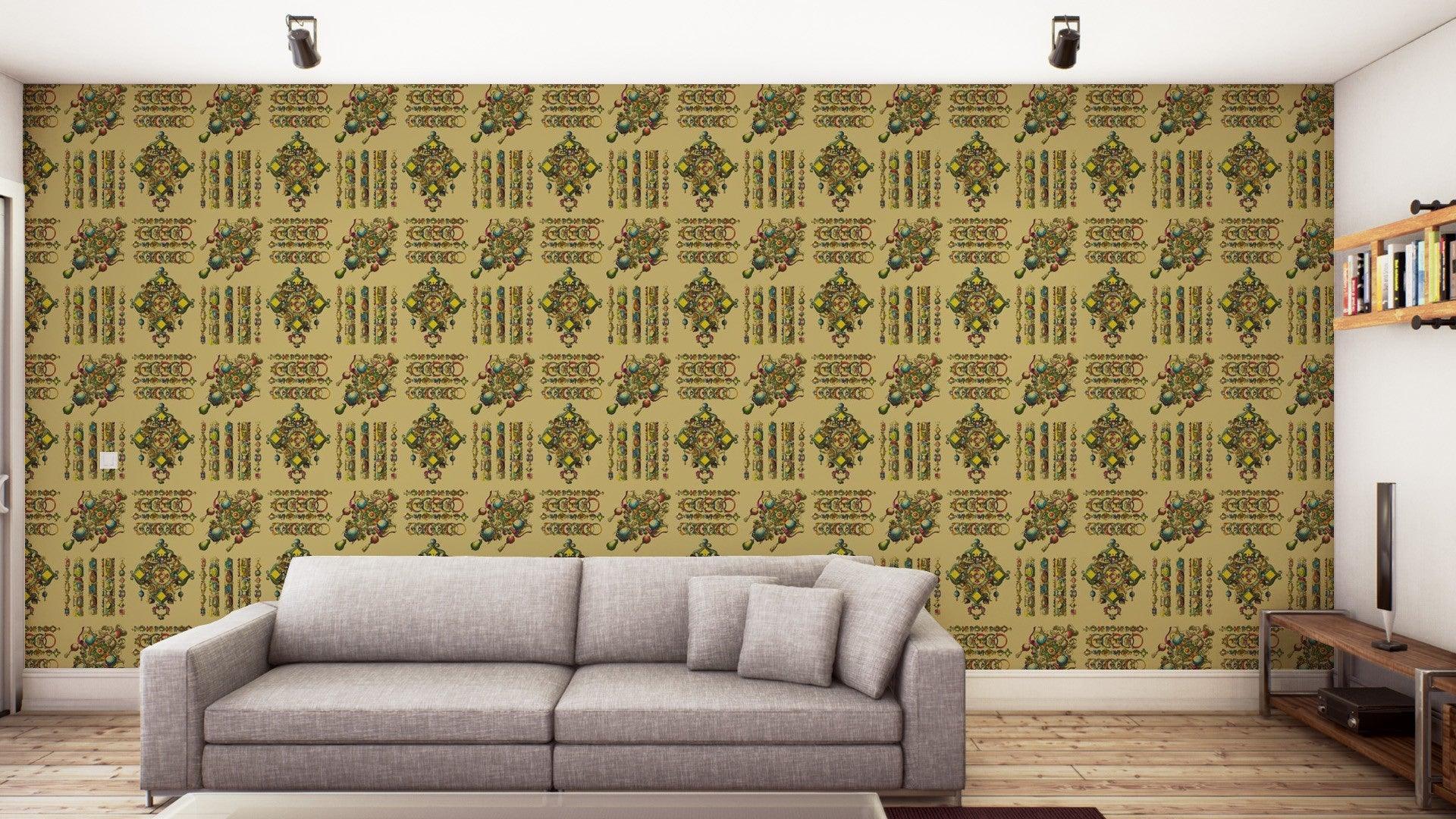 Tapeta LA MAIN AU COLLET - DORE złoty Christian Lacroix Eye on Design