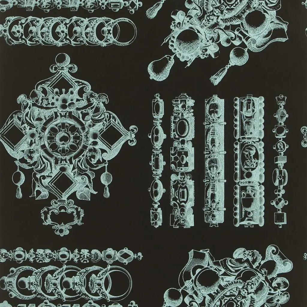 Tapeta LA MAIN AU COLLET - PISCINE miętowy Christian Lacroix Eye on Design