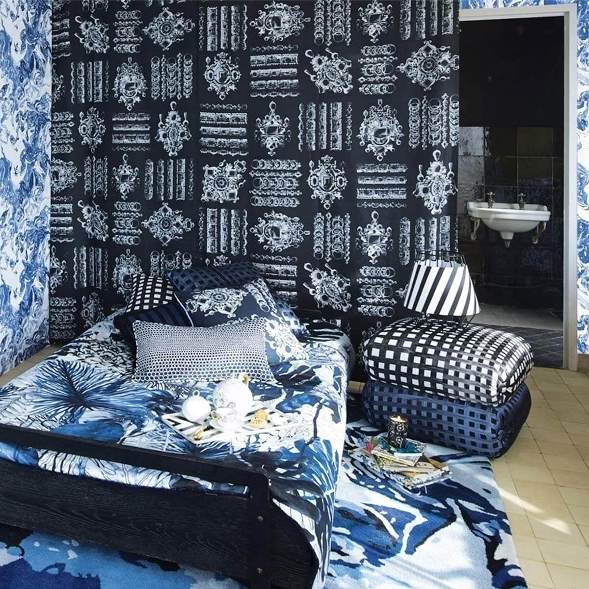 Tapeta LA MAIN AU COLLET - PISCINE miętowy Christian Lacroix Eye on Design