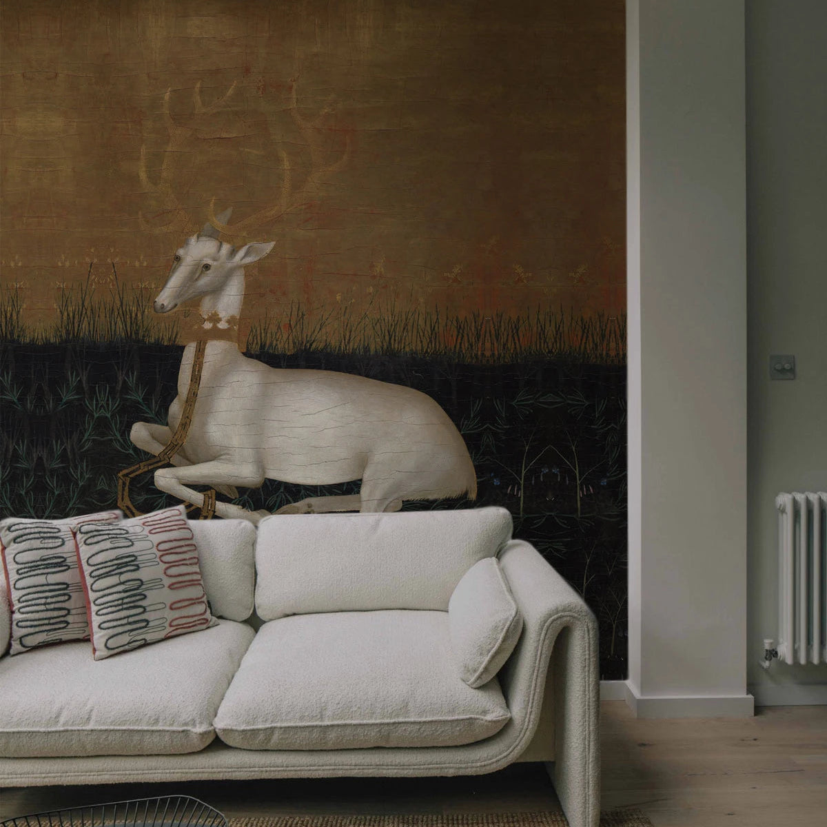 MAJESTIC REST Animal Print Wallpaper Gold with Green