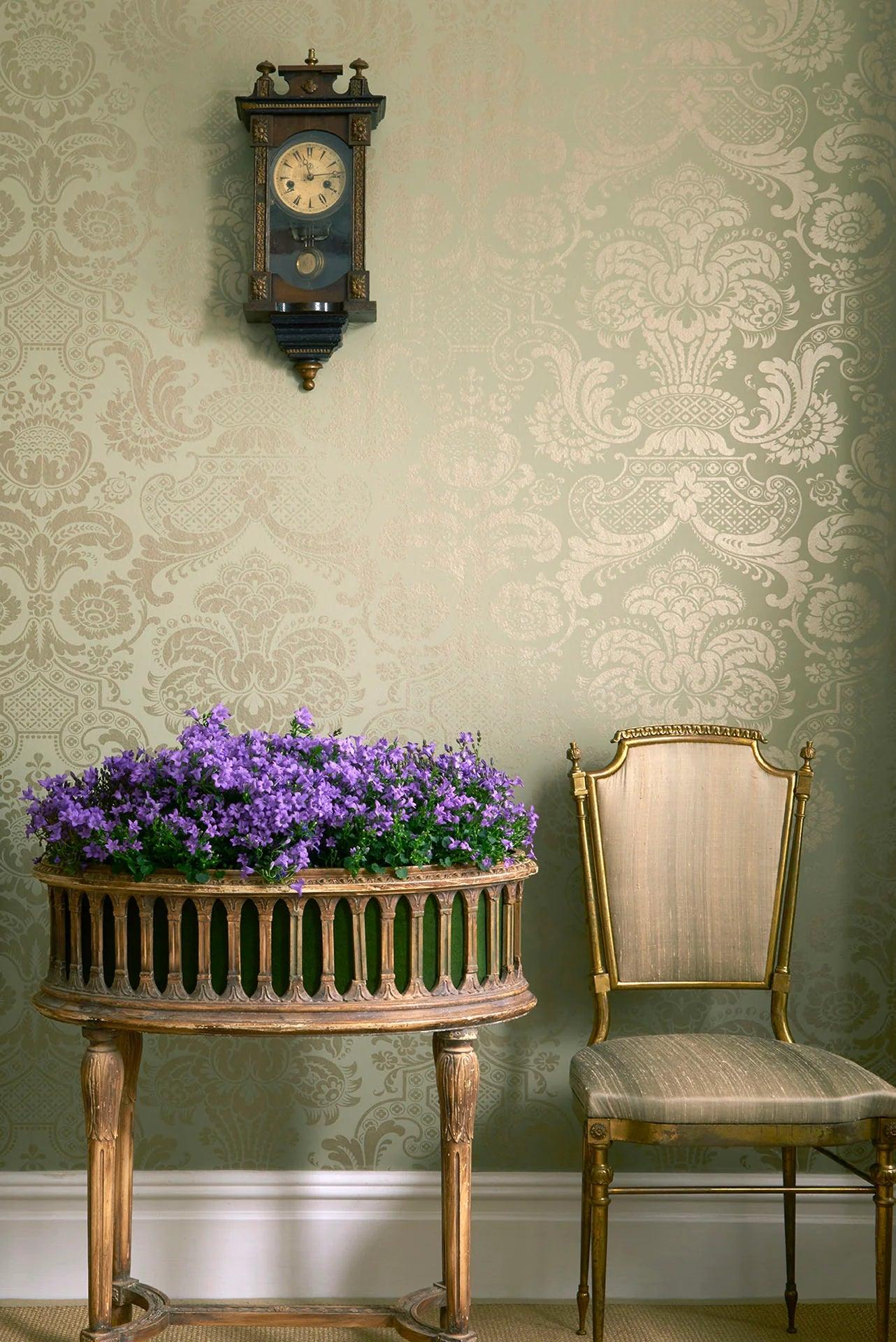 Tapeta MARIINSKY DAMASK - Carmen oliwkowy Cole & Son Eye on Design