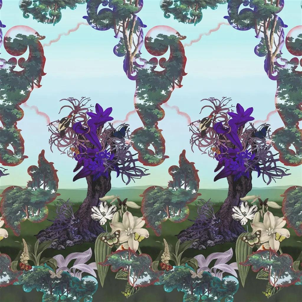 Tapeta NOVAFRICA SUNRISE SCENE 2 AZUR błękitny Christian Lacroix Eye on Design
