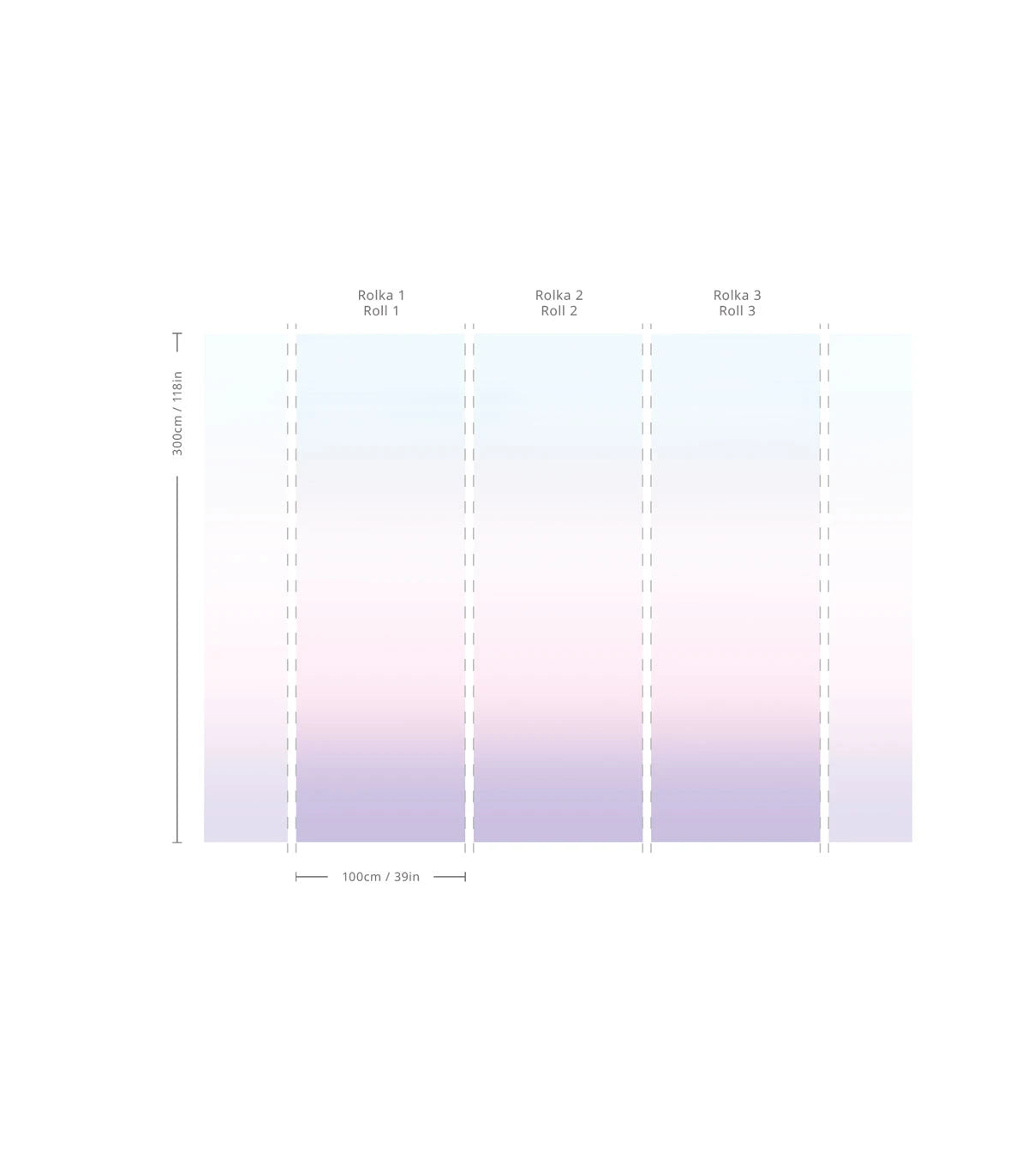 Tapeta gradient OMBRE BLOSSOM pudrová ružová