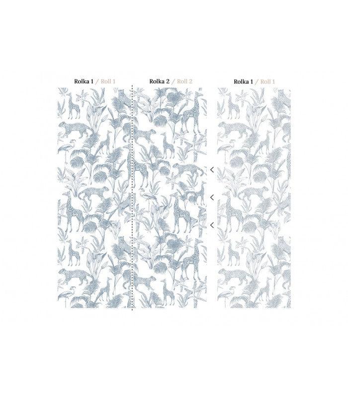 Tapeta SAFARI BLUE Wallcolors Eye on Design