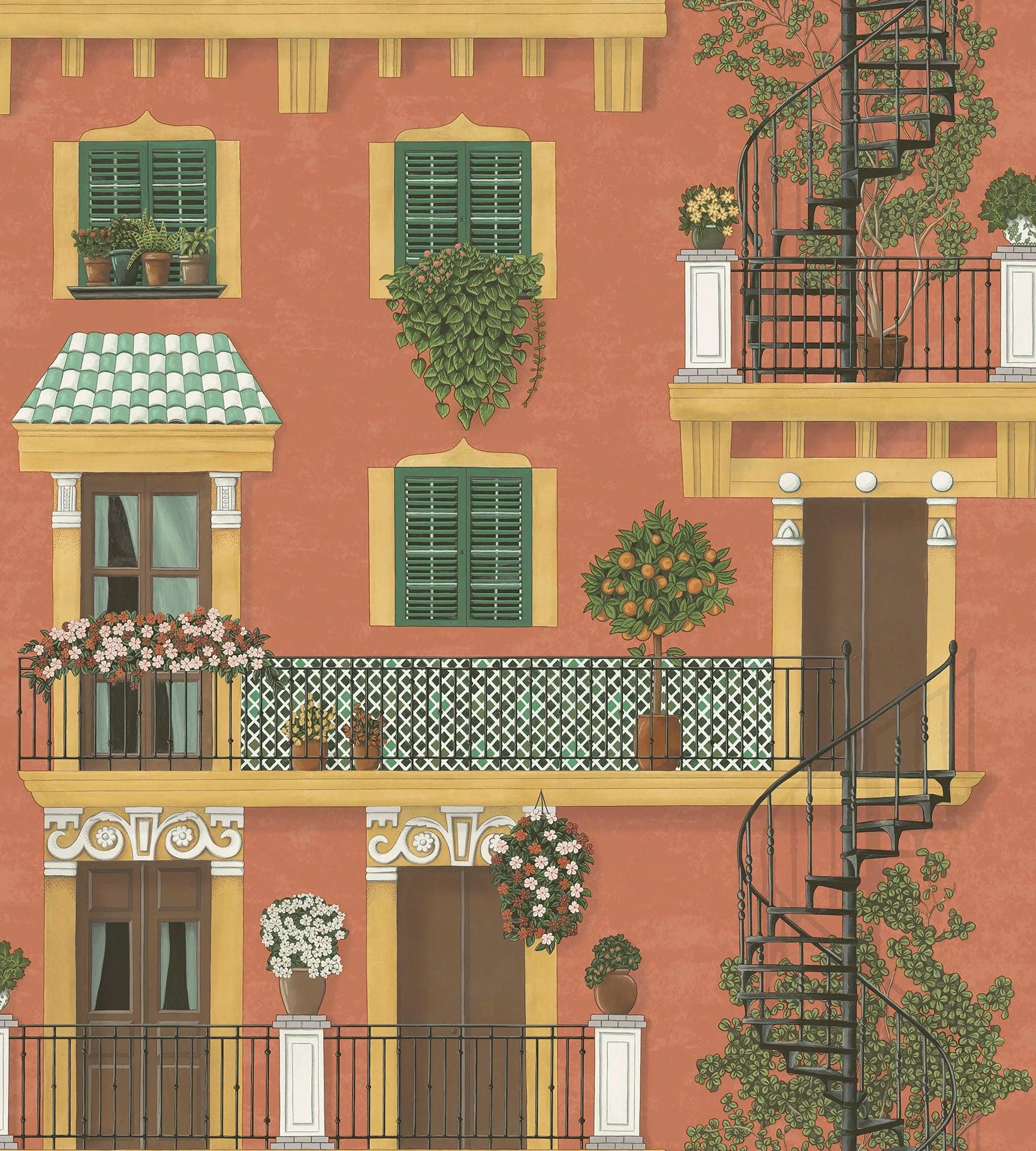 Tapeta SEVILLE - Alfaro terakota Cole & Son Eye on Design