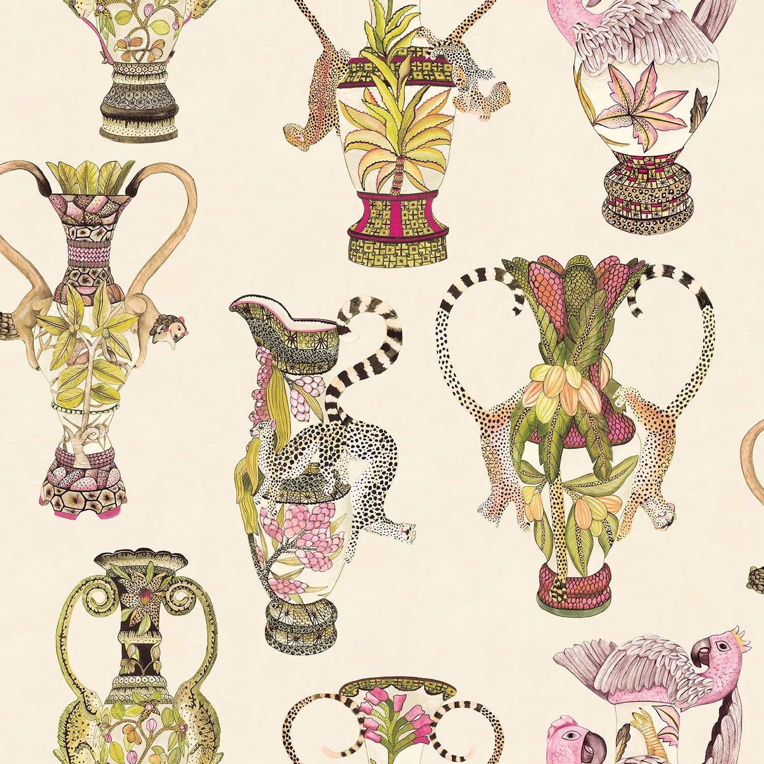 Tapeta THE ARDMORE COLLECTION - Khulu Vases kremowy Cole & Son Eye on Design