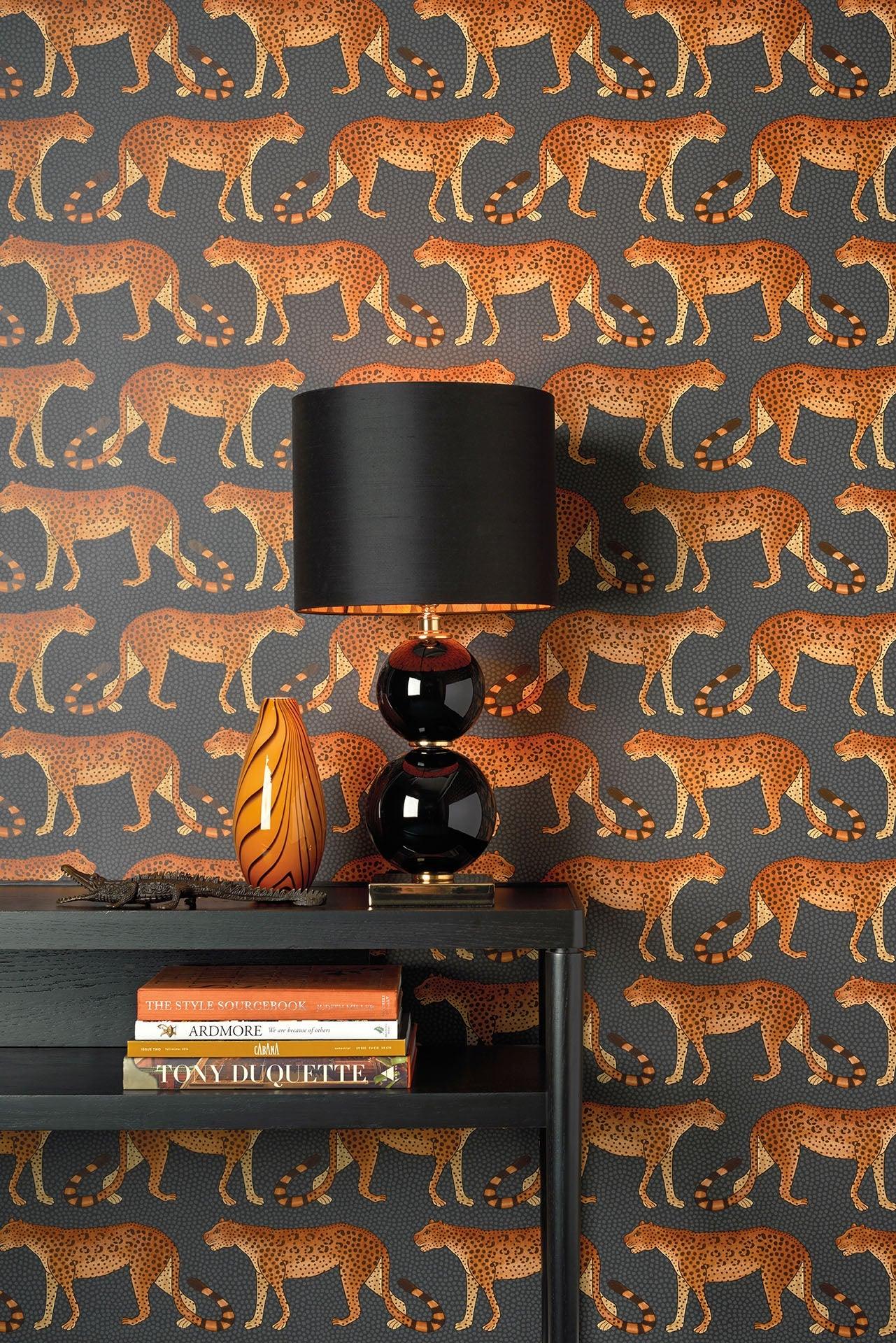 Tapeta THE ARDMORE COLLECTION - Leopard Walk czarny Cole & Son Eye on Design