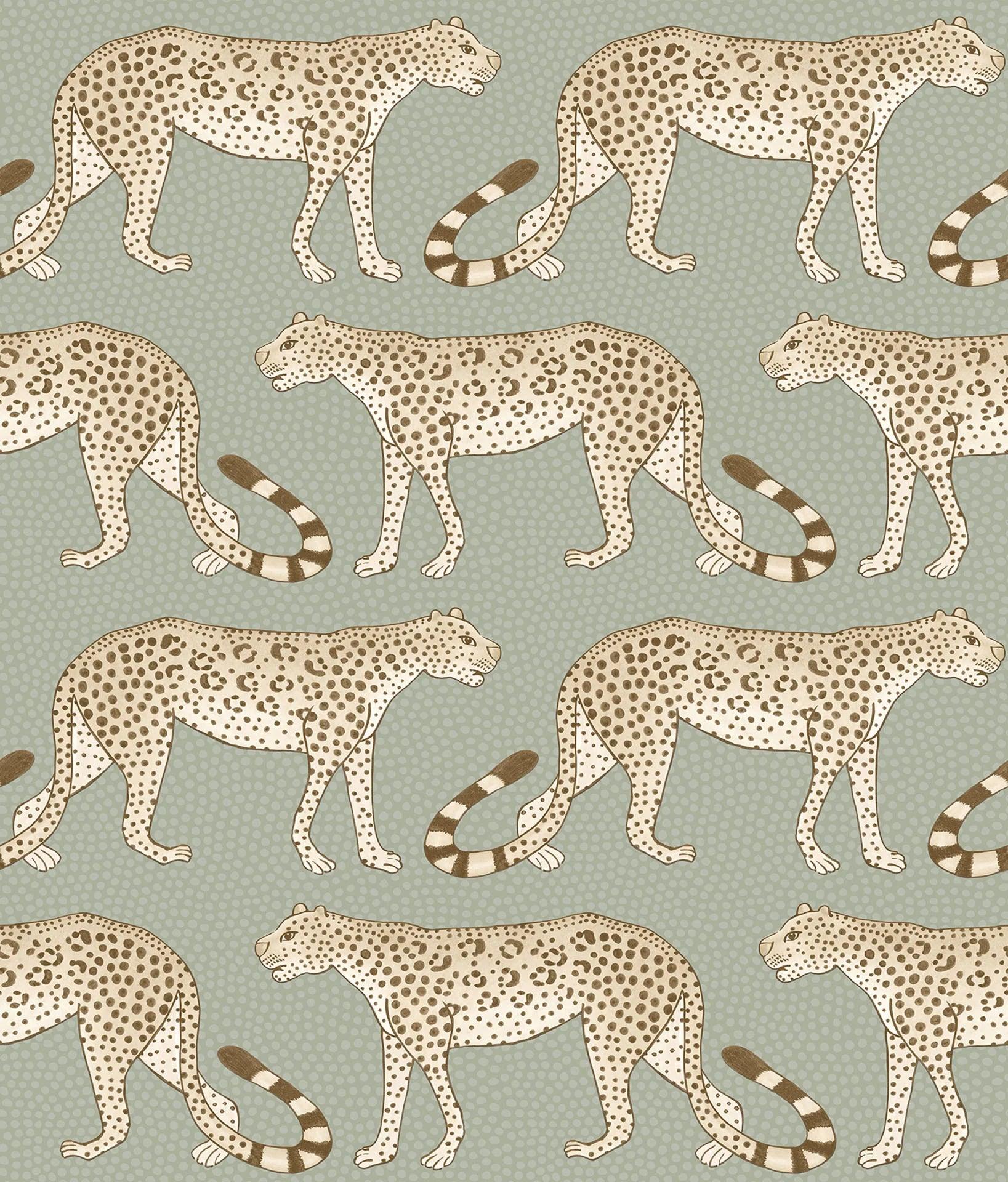 Tapeta THE ARDMORE COLLECTION - Leopard Walk oliwkowy Cole & Son Eye on Design