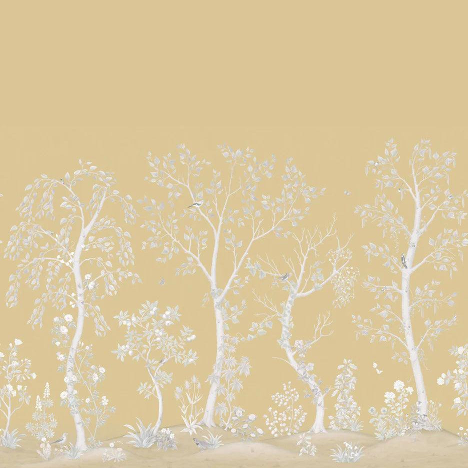 Tapeta THE GARDENS - Seasonal Woods wykończenie perłowe ochra Cole & Son Eye on Design