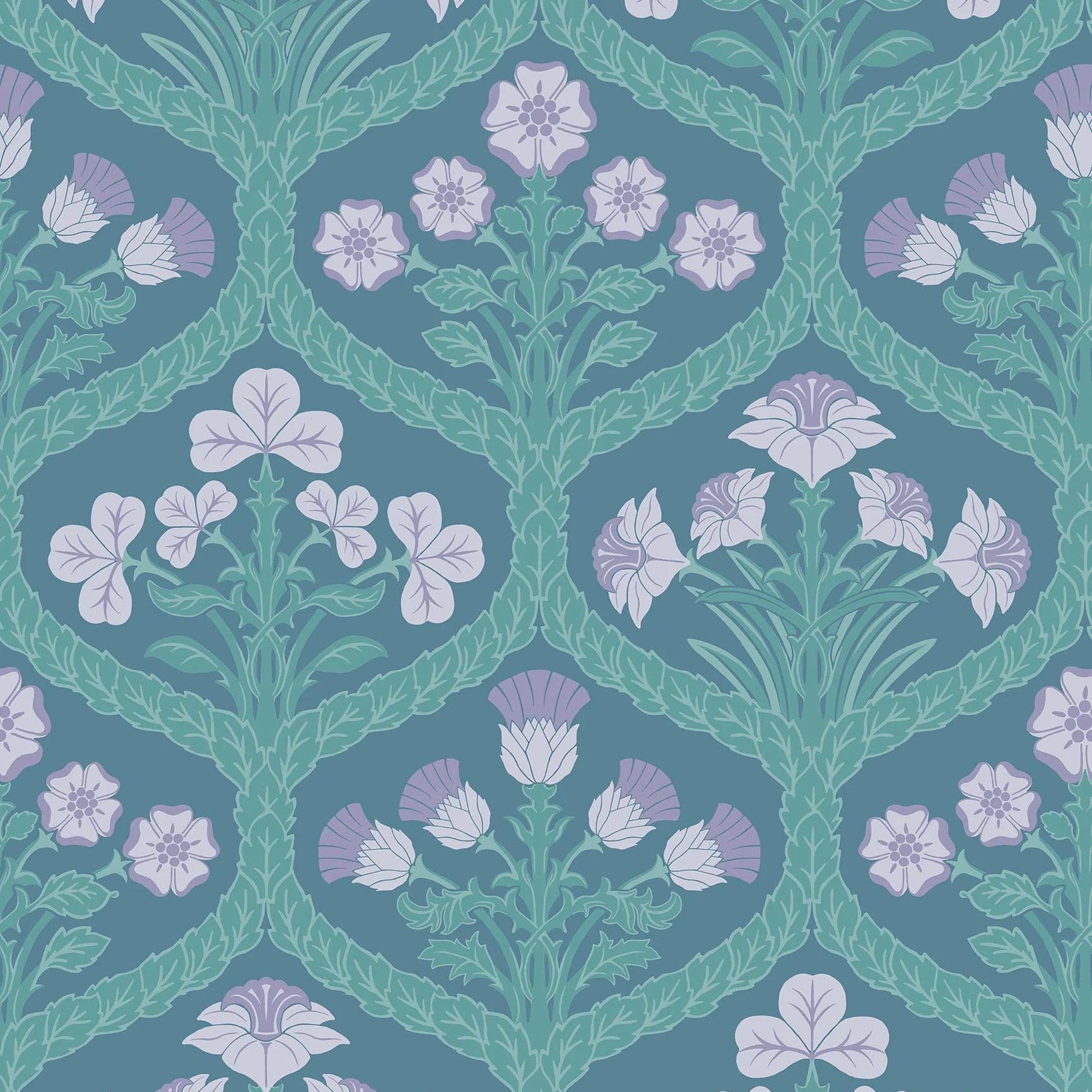 Tapeta THE PEARWOOD COLLECTION - Floral Kingdom niebieski Cole & Son Eye on Design