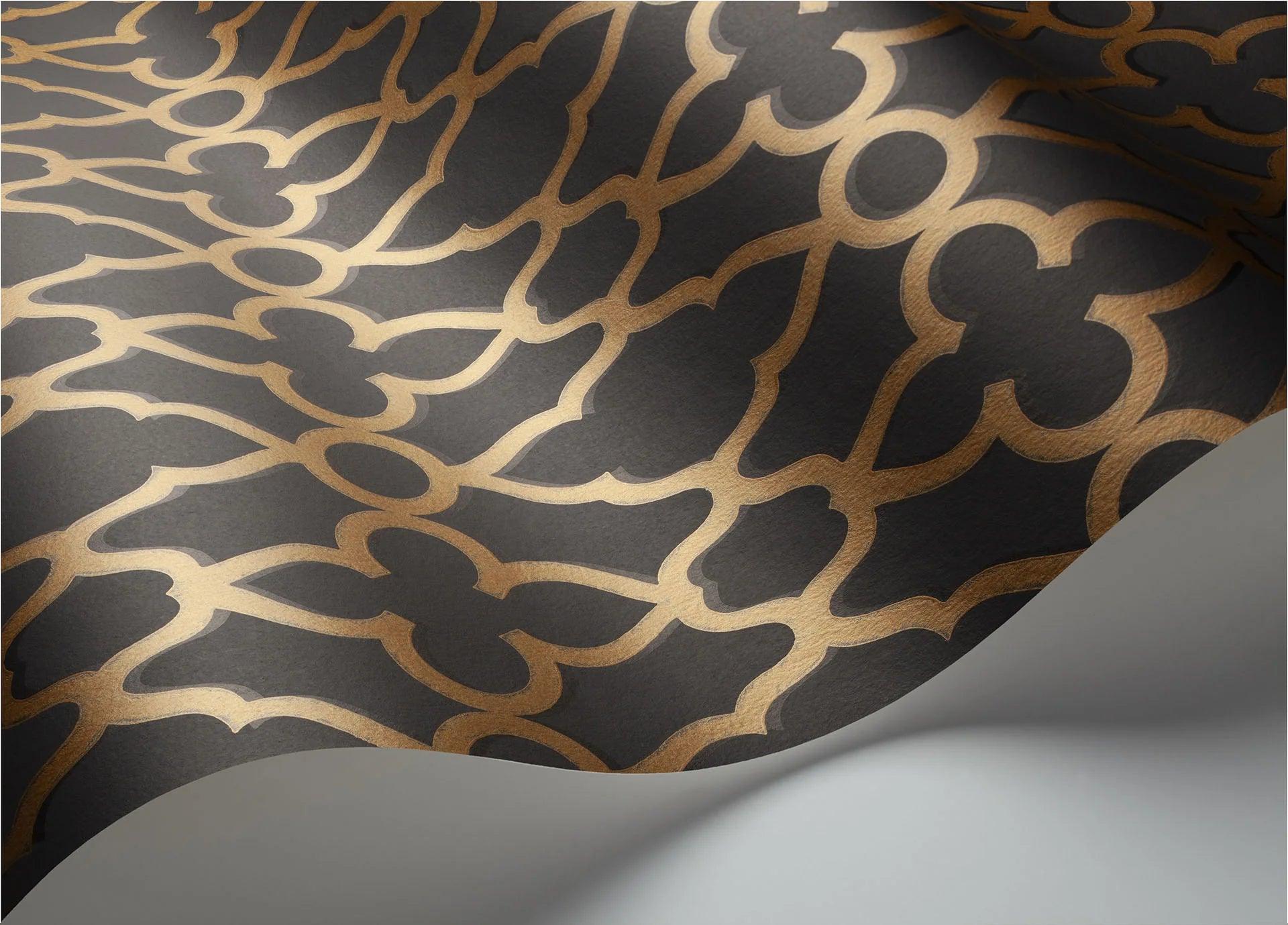 Tapeta THE PEARWOOD COLLECTION - Treillage metaliczny brąz Cole & Son Eye on Design