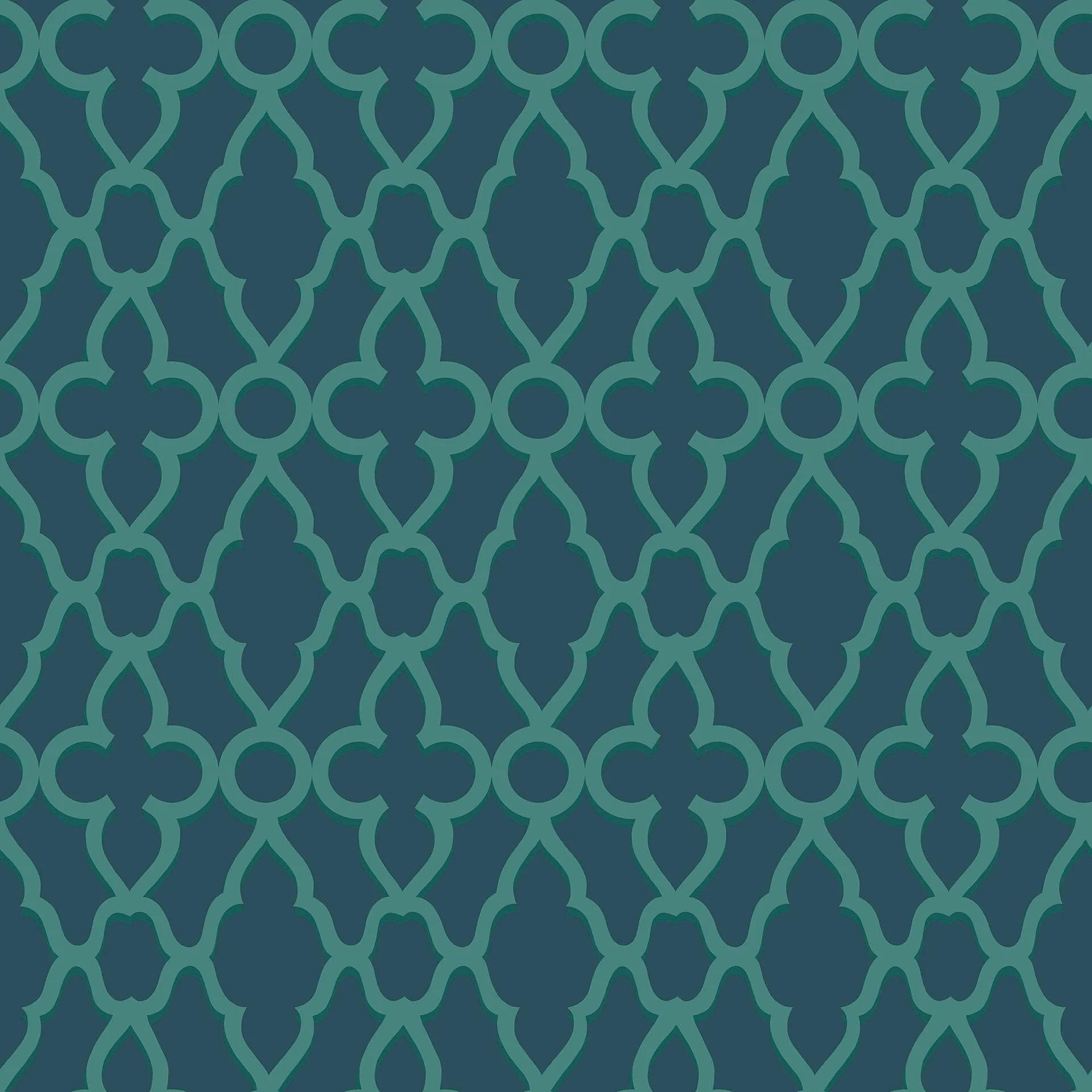 Tapeta THE PEARWOOD COLLECTION - Treillage zielony na granacie Cole & Son Eye on Design