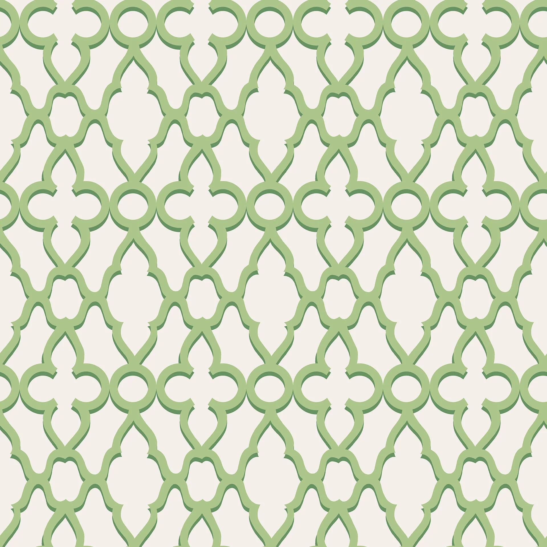 Tapeta THE PEARWOOD COLLECTION - Treillage zielony na kremie Cole & Son Eye on Design