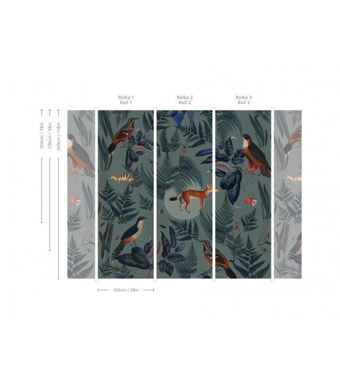 Tapeta TURQUOISE FERN Wallcolors Eye on Design