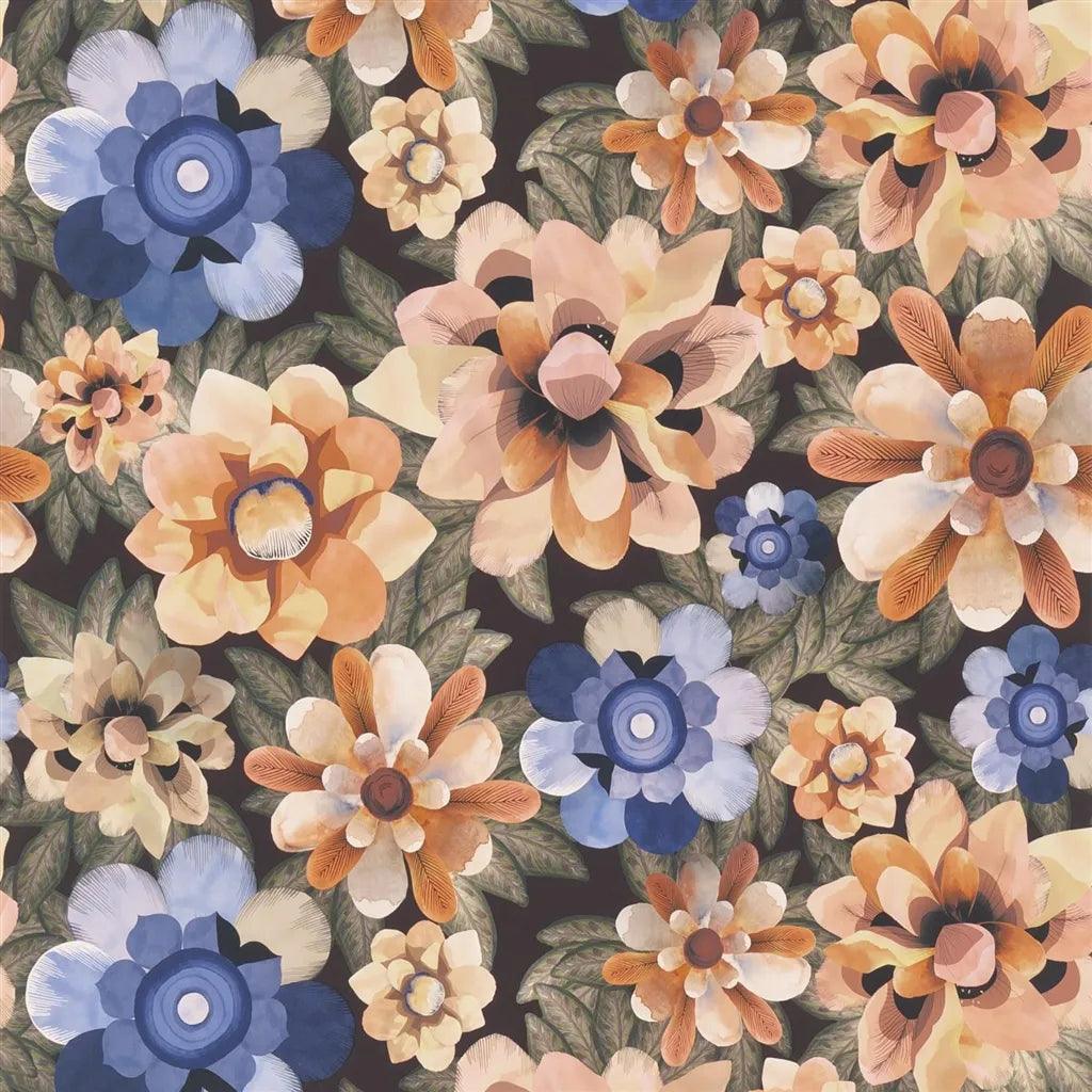 Tapeta VALLARTA JAIS czarny z pomarańczowym Christian Lacroix Eye on Design