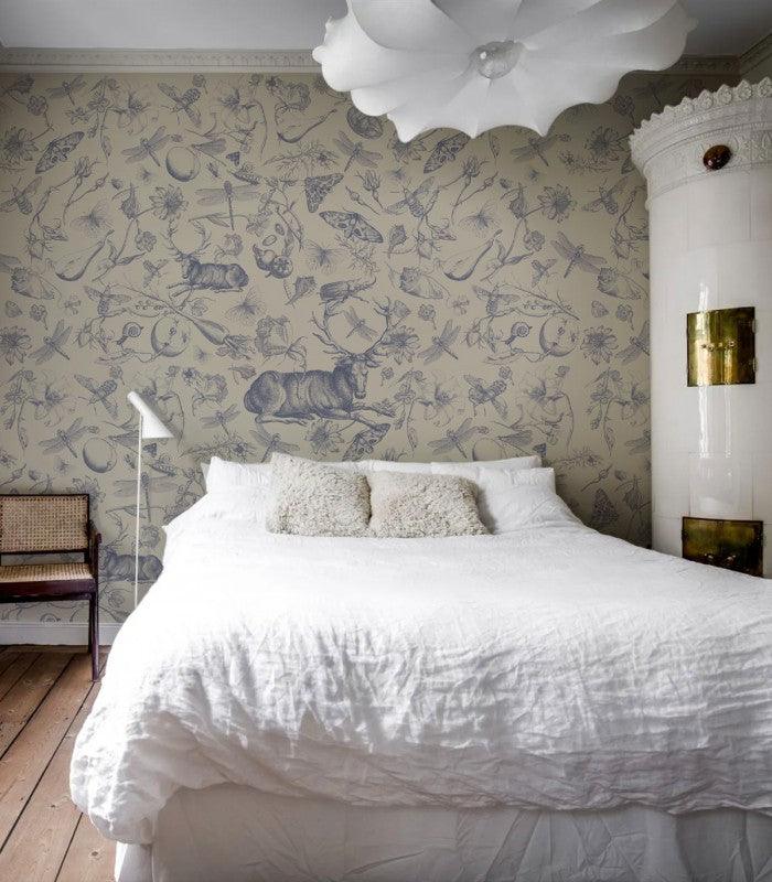 Tapeta VINTAGE BOTANIC niebieski Wallcolors Eye on Design