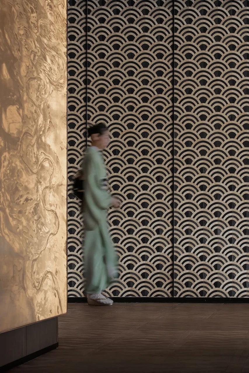 Tapeta z forniru drewnianego LUCKY O'S - BRICH & BLUE Arte Eye on Design