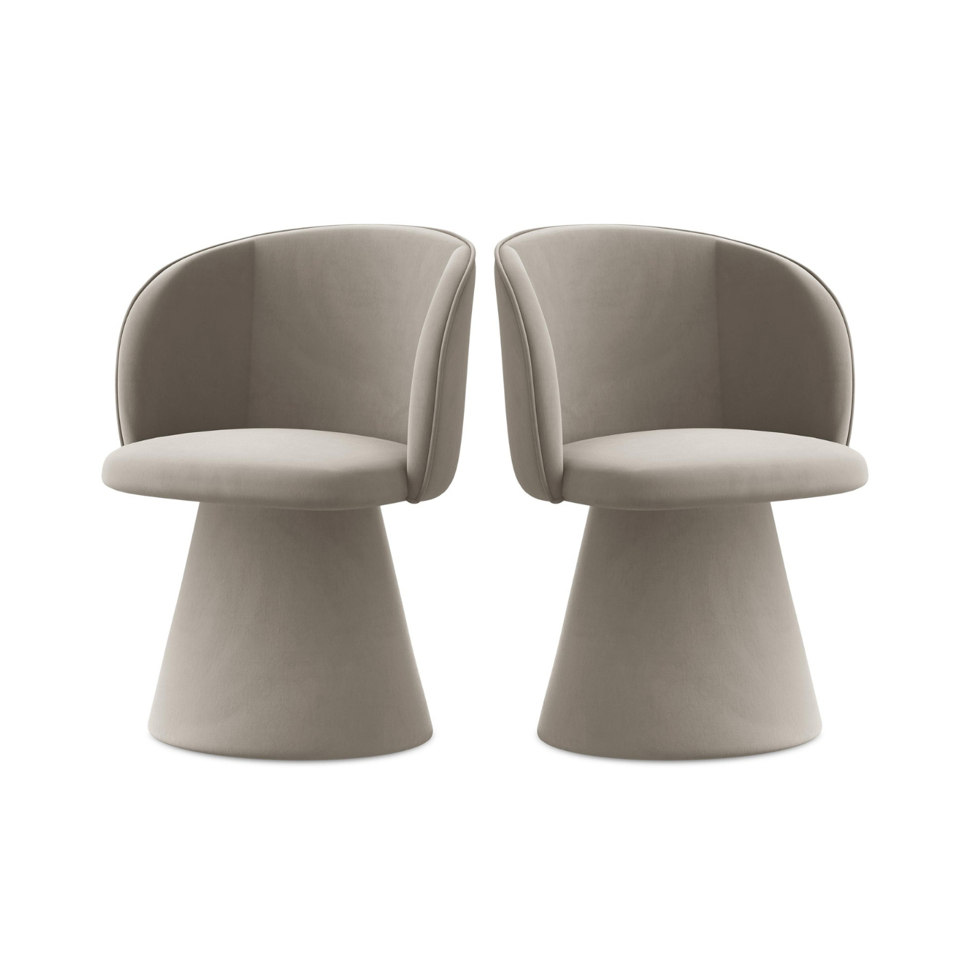 Velvet Chair MAIA taupe