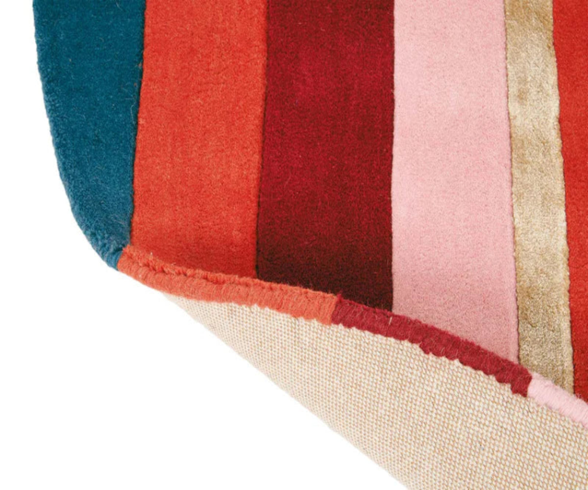 Kruhový koberec SAHARA ROUND zeleno-bordový