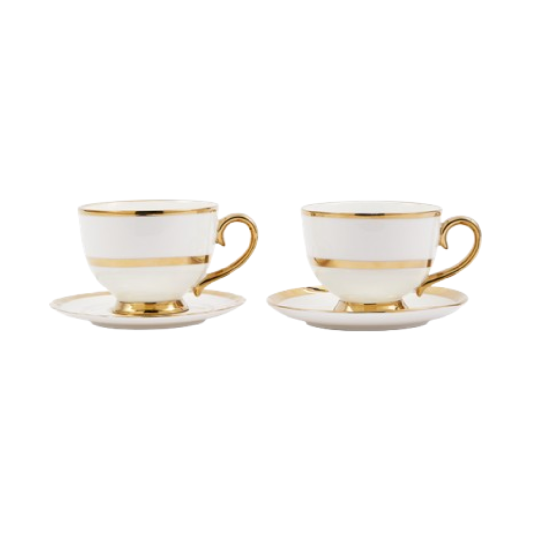 GOLDEN FINDS porcelain tea cup set