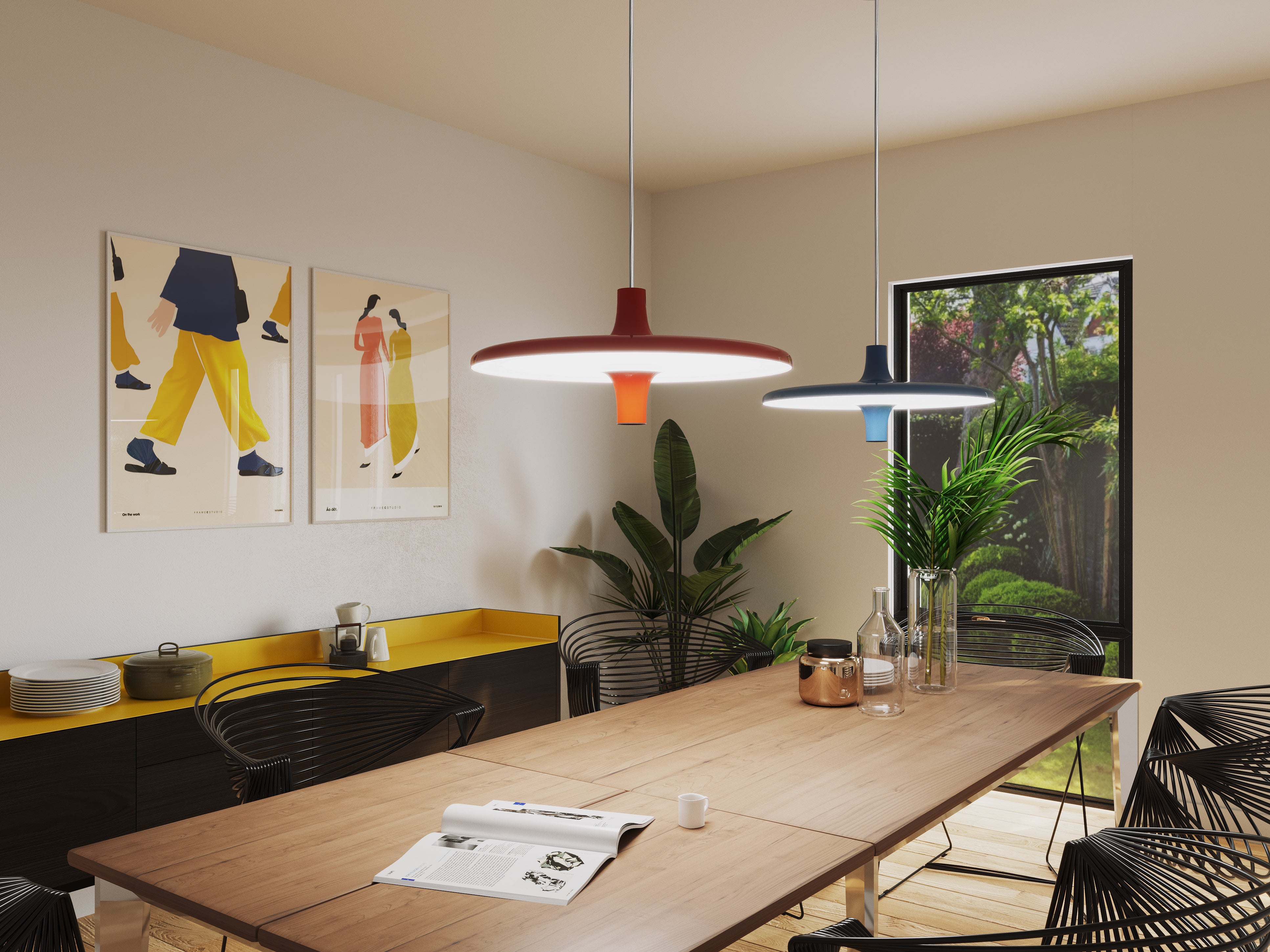 AVRO white pendant lamp