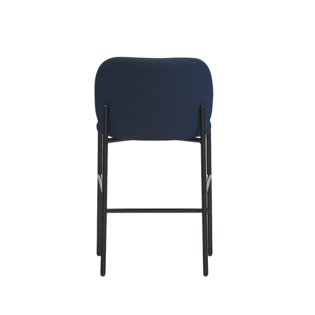 MOGI Bar Stool in Navy Blue with Black Base