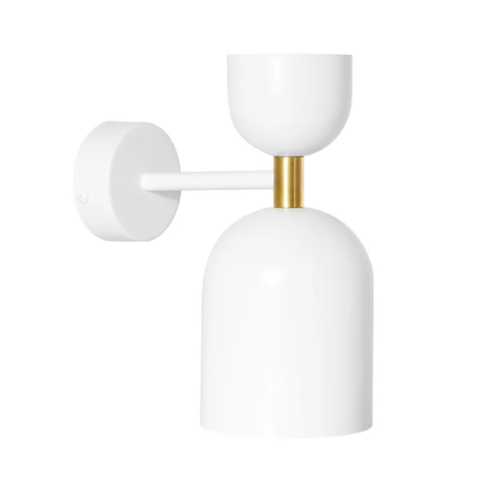 SUPURU wall lamp in white with brass