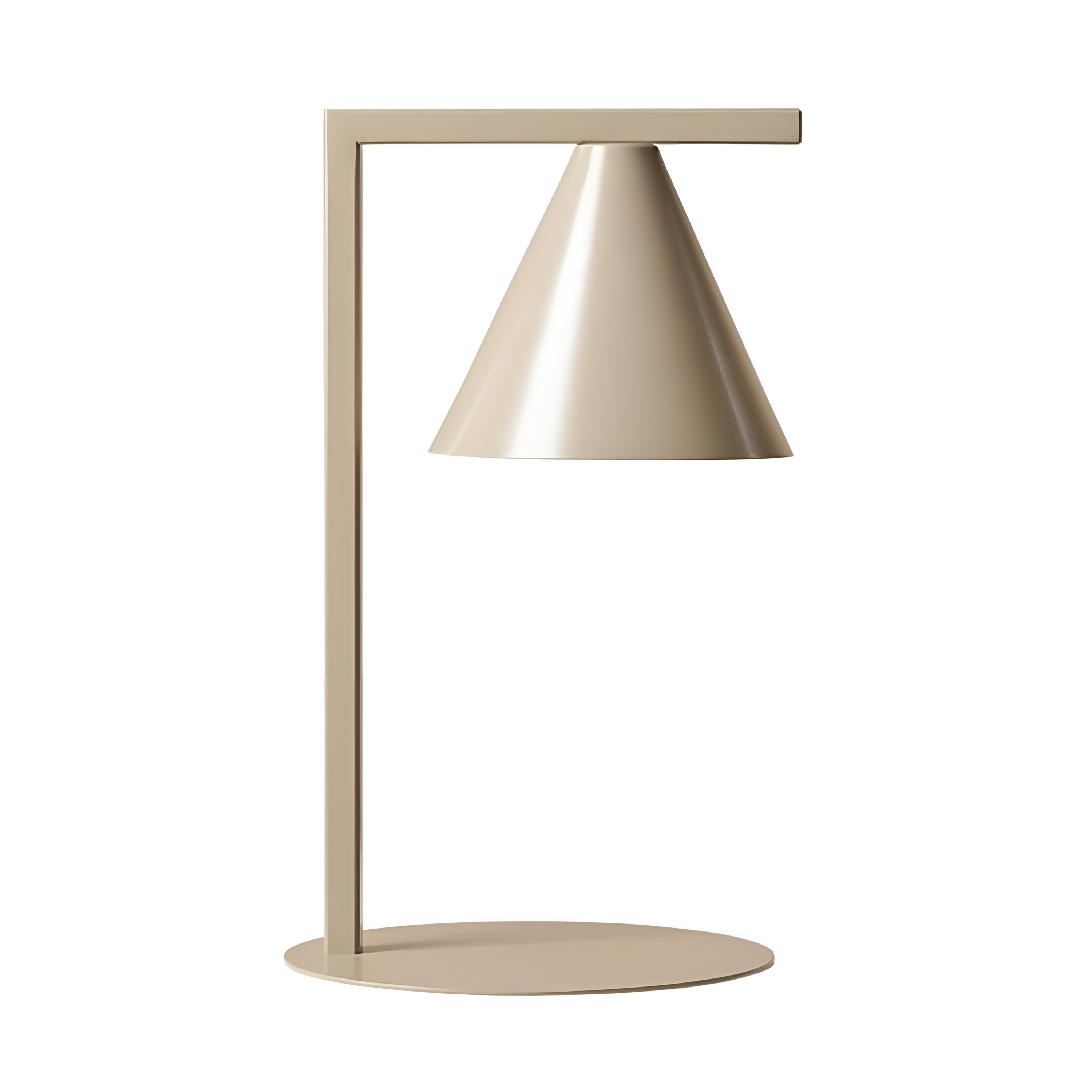 Beige form table lamp