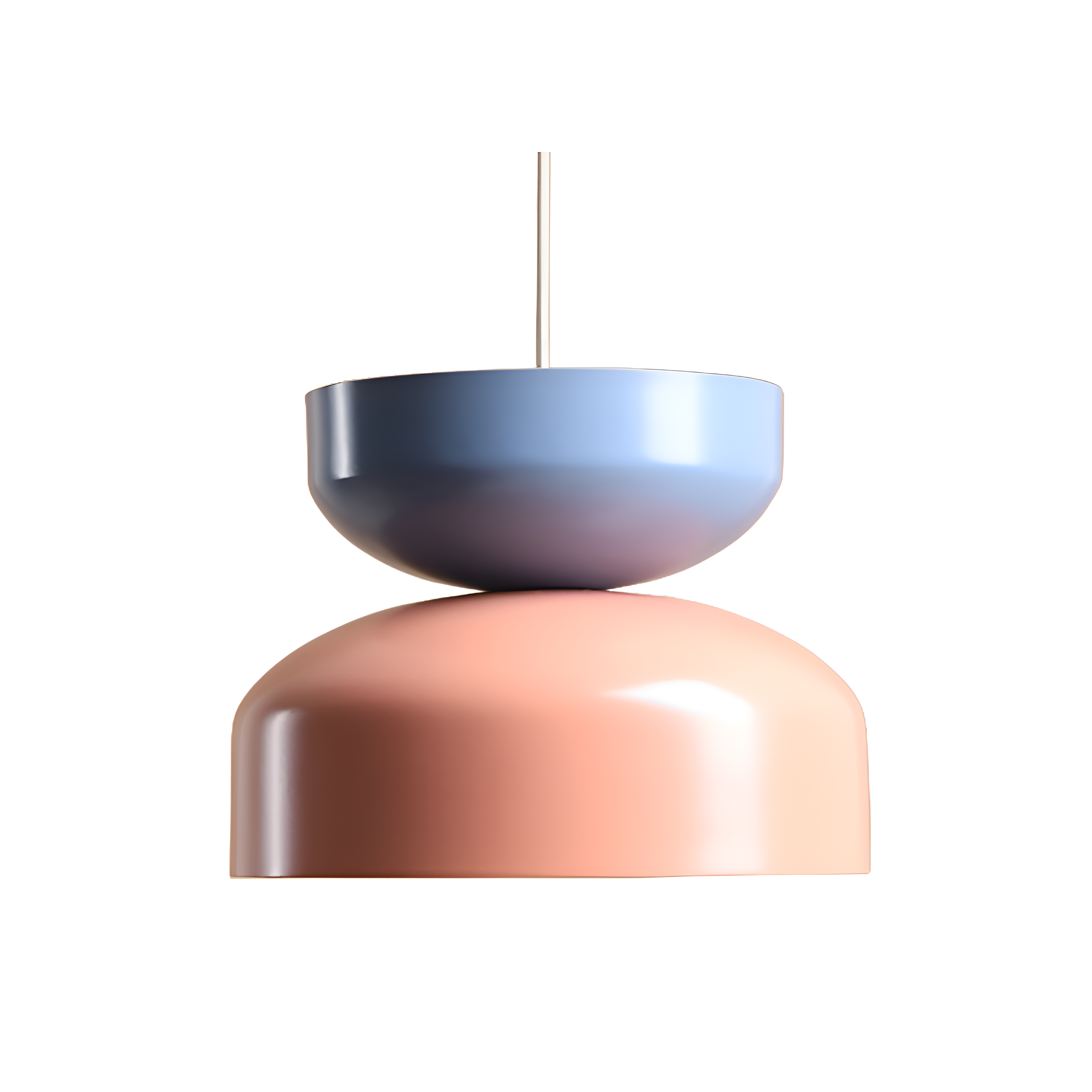 Závesná lampa TULA koralová s modrou